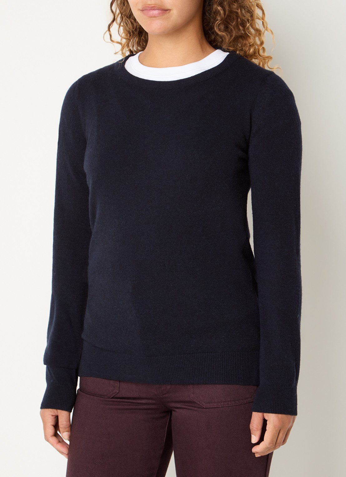 Barbour Fijngebreide pullover - detail donkerblauw