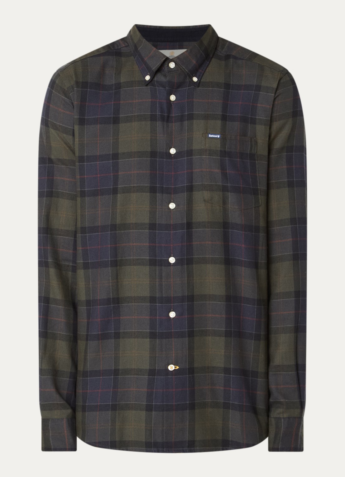 Barbour Fortrose regular fit overhemd met ruitdessin - voorkant 3 donkergroen
