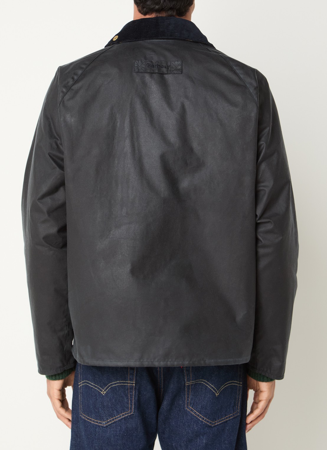 Barbour Icons barn jack met steekzakken - achterkant 4 donkerblauw