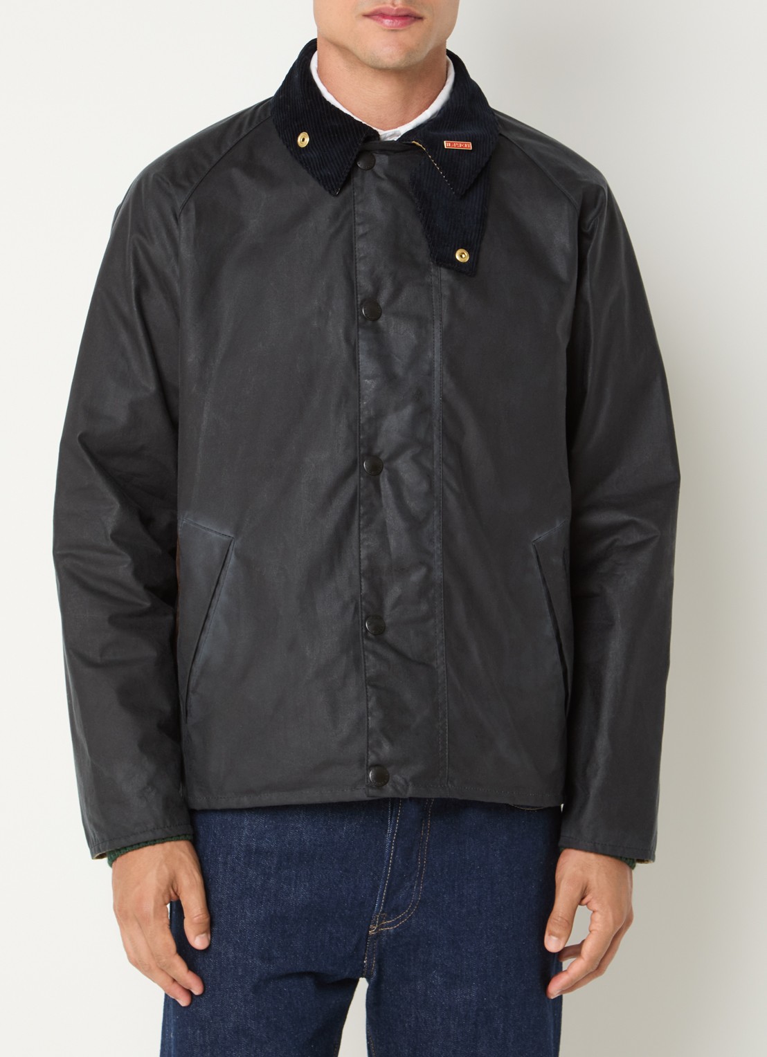 Barbour Icons barn jack met steekzakken - detail 3 donkerblauw