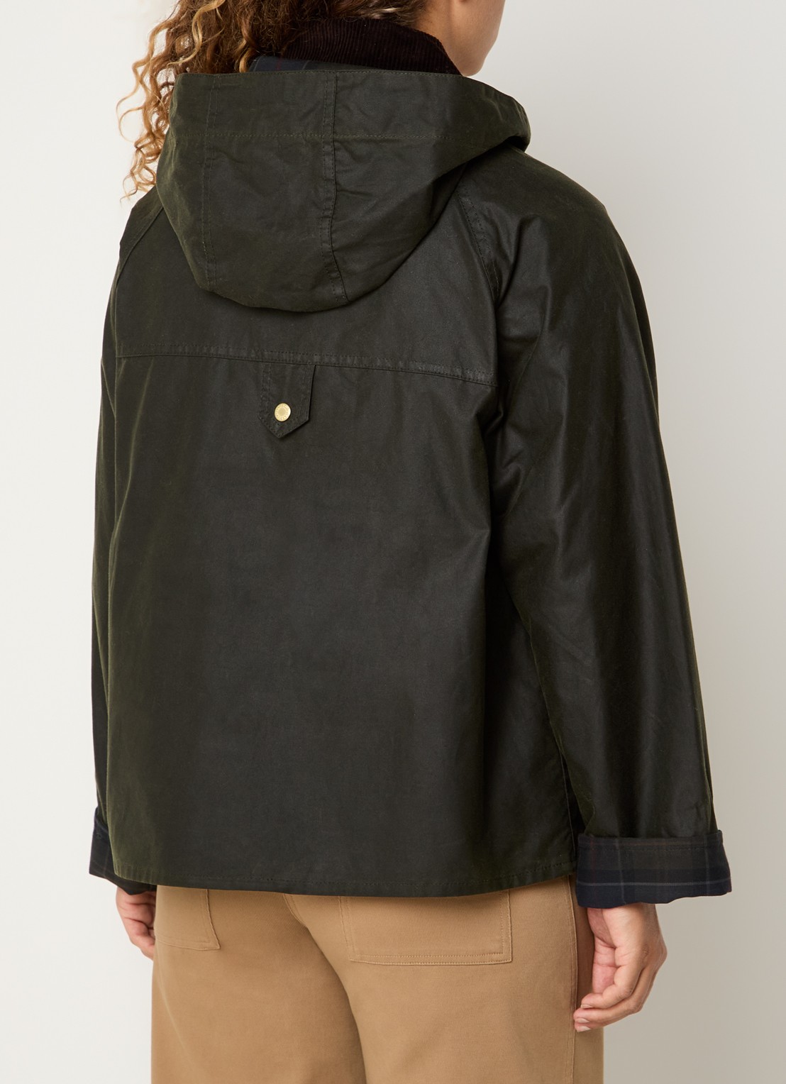 Barbour Jack met capuchon - achterkant 3 blauw
