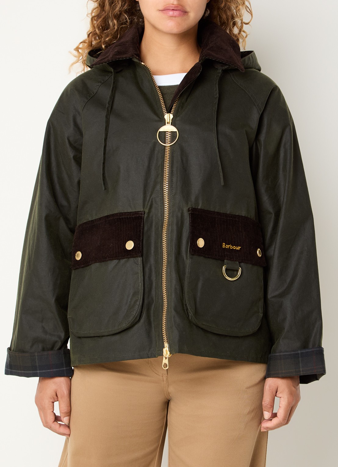 Barbour Jack met capuchon - detail 4 blauw
