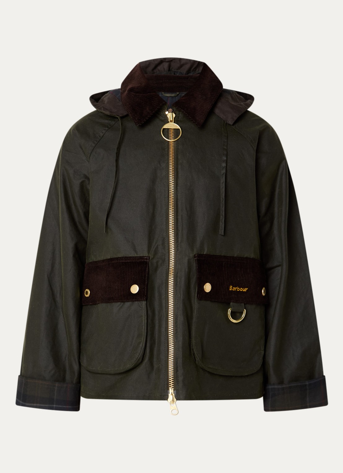 Barbour Jack met capuchon - voorkant blauw