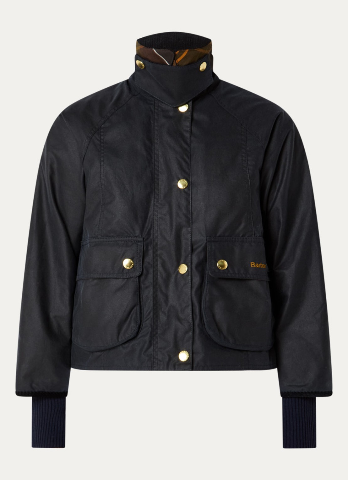 Barbour Jack met klepzakken - voorkant donkerblauw