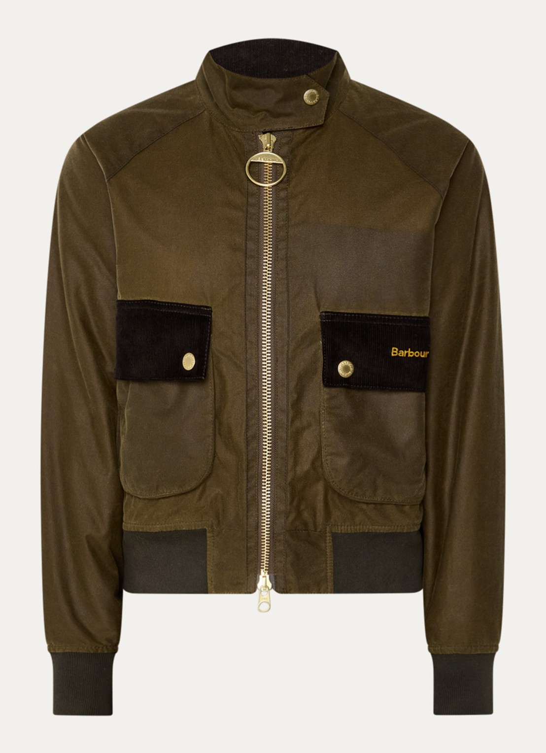 Barbour Jack met klepzakken - voorkant legergroen