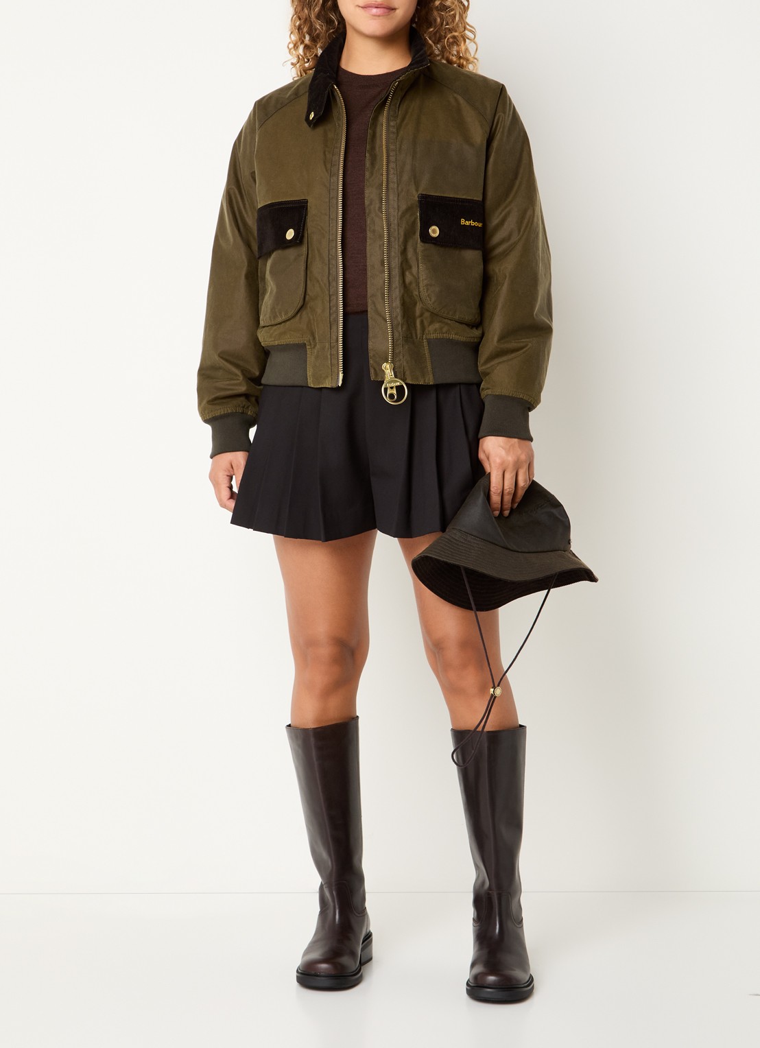 Barbour Jack met klepzakken - voorkant 2 legergroen