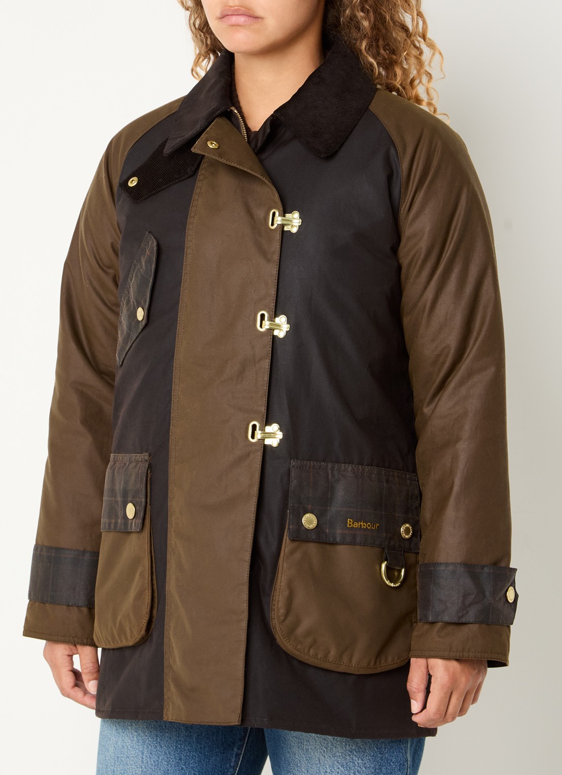 Barbour Parka met klepzakken - detail 3 bruin