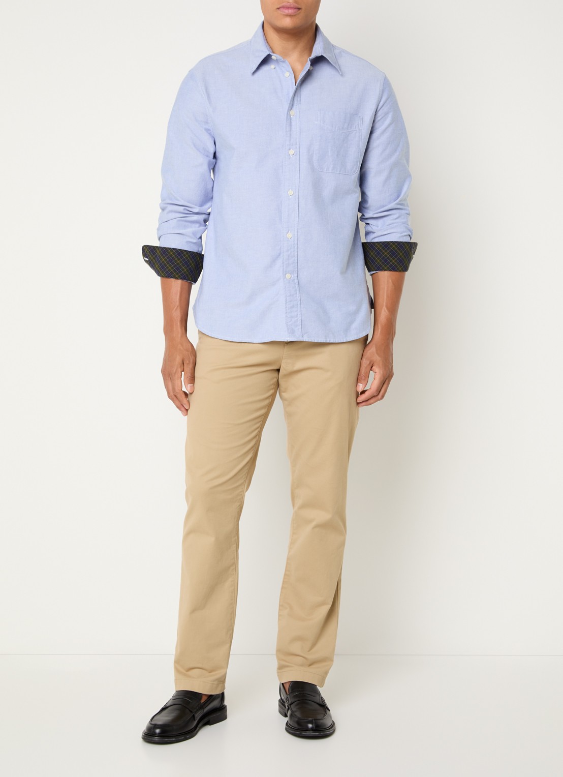 Barbour Regular fit overhemd met kraag - voorkant 4 blauw