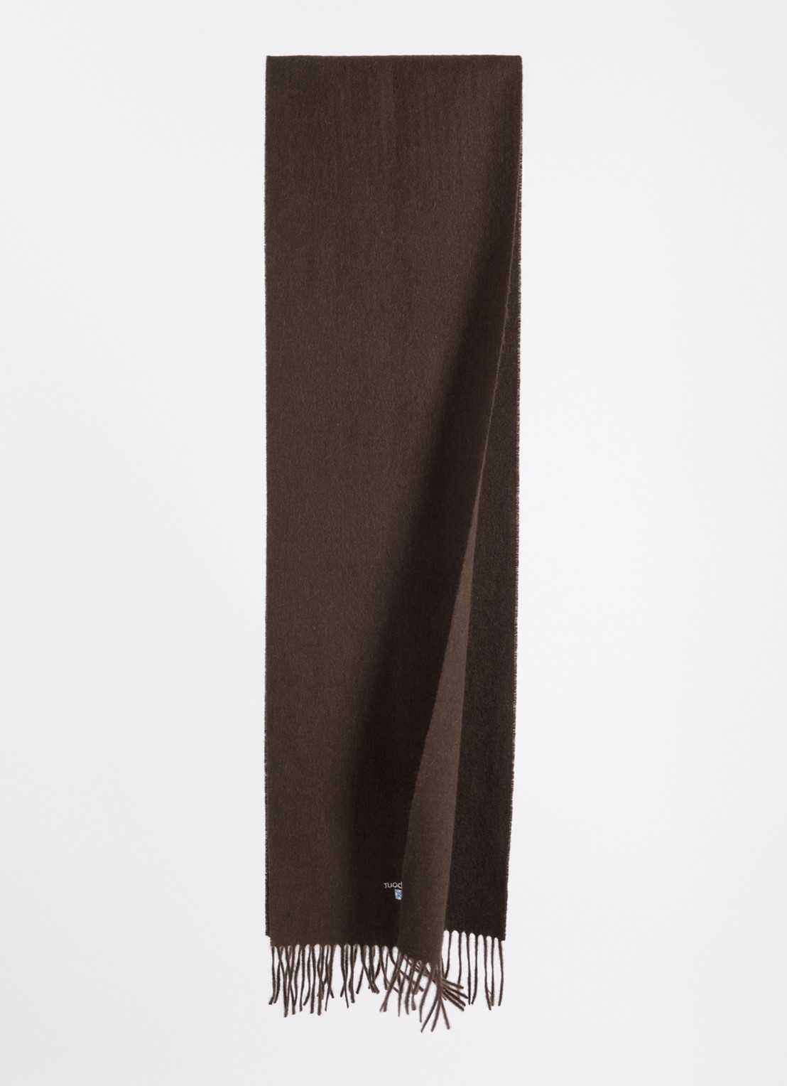 Barbour Sjaal van lamswol 25 x 180 cm  - detail bruin