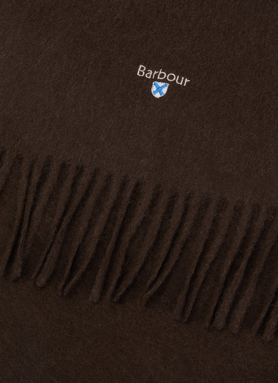 Barbour Sjaal van lamswol 25 x 180 cm  - detail 2 bruin