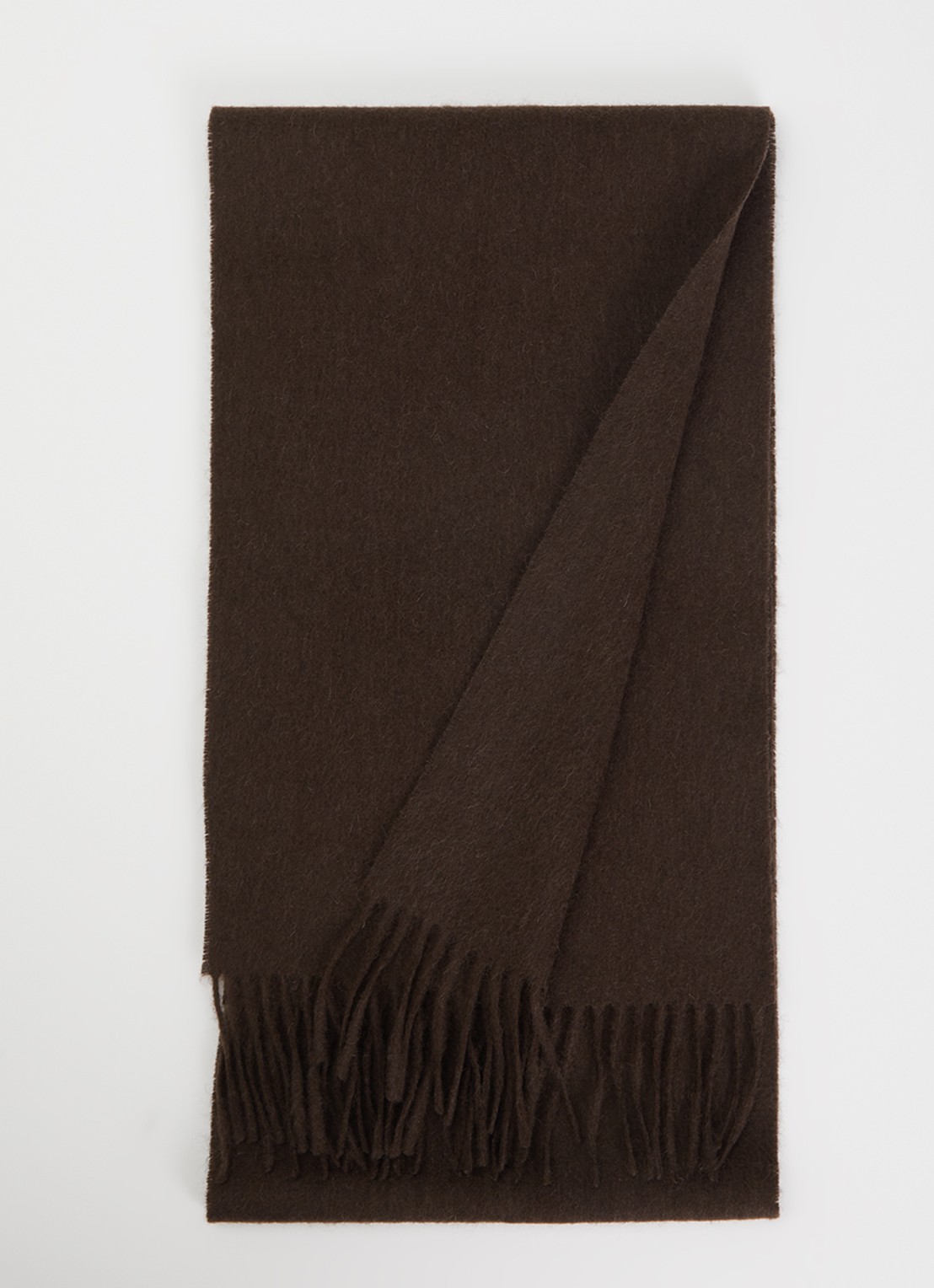 Barbour Sjaal van lamswol 25 x 180 cm  - voorkant 3 bruin