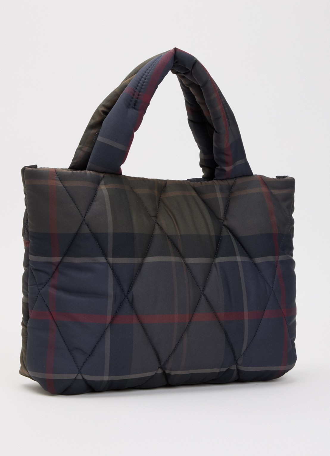 Barbour Tartan Arlene handtas met ruitdessin  - achterkant 5 donkergroen