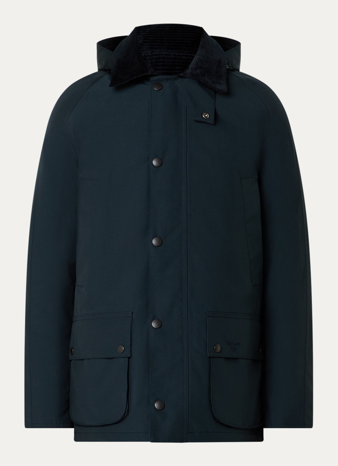 Barbour Witner parka met opgestikte zakken - voorkant 3 donkerblauw