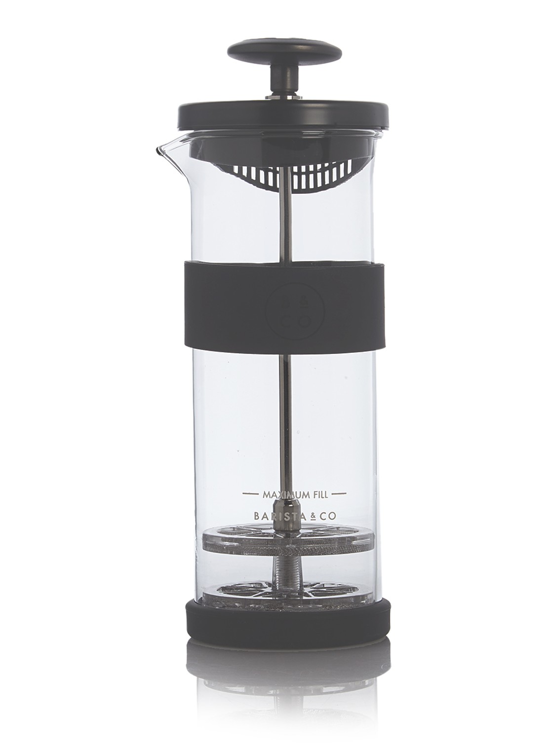 Barista & Co Melkopschuimer 100 ml - voorkant zwart