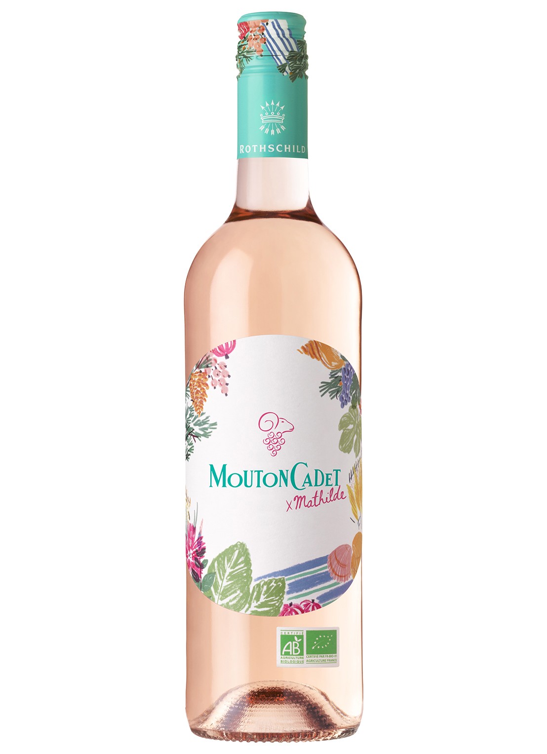 Baron Philippe de Rothschild Mouton Cadet, Rosé Bio X Mathilde rosé wijn 750 ml - voorkant 3 undefined