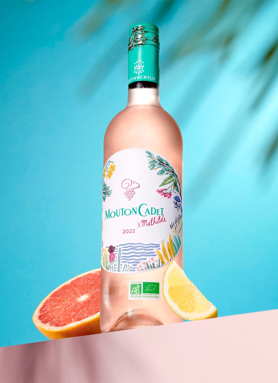 Baron Philippe de Rothschild Mouton Cadet, Rosé Bio X Mathilde rosé wijn 750 ml - voorkant 4 undefined