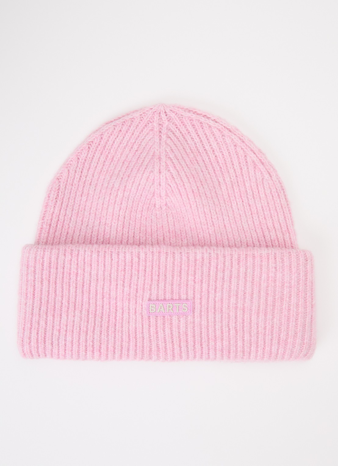 Barts Ardelve grofgebreide muts met logo - voorkant roze
