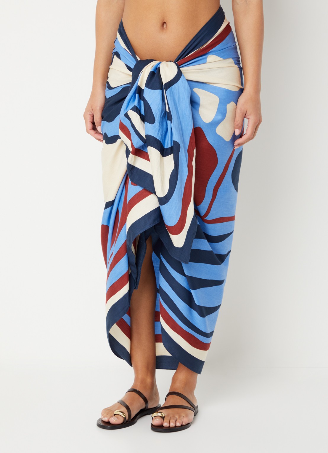 Barts Azuloc sarong met print 200 x 100 cm  - detail 3 blauw