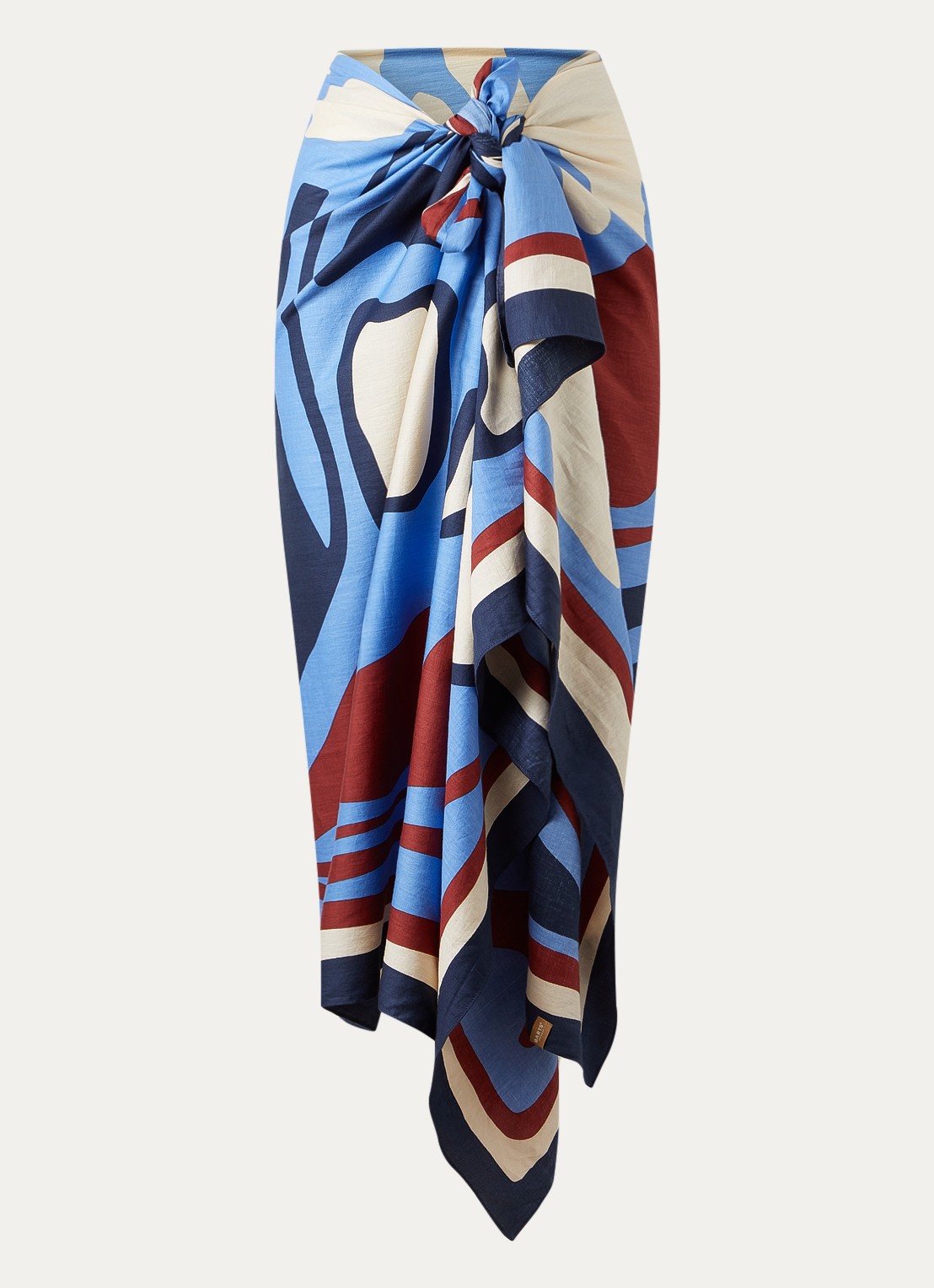 Barts Azuloc sarong met print 200 x 100 cm  - voorkant blauw