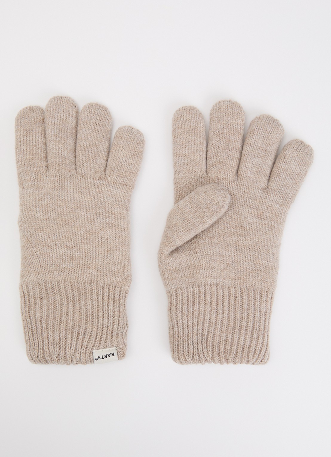 Barts Basalth handschoenen met logo - voorkant beige