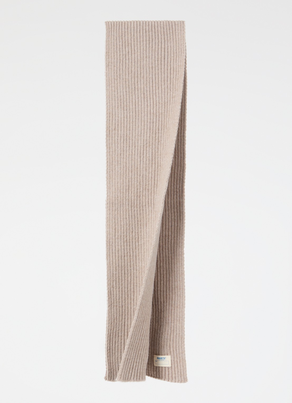 Barts Basalth ribgebreide sjaal 140 x 15 cm - detail beige