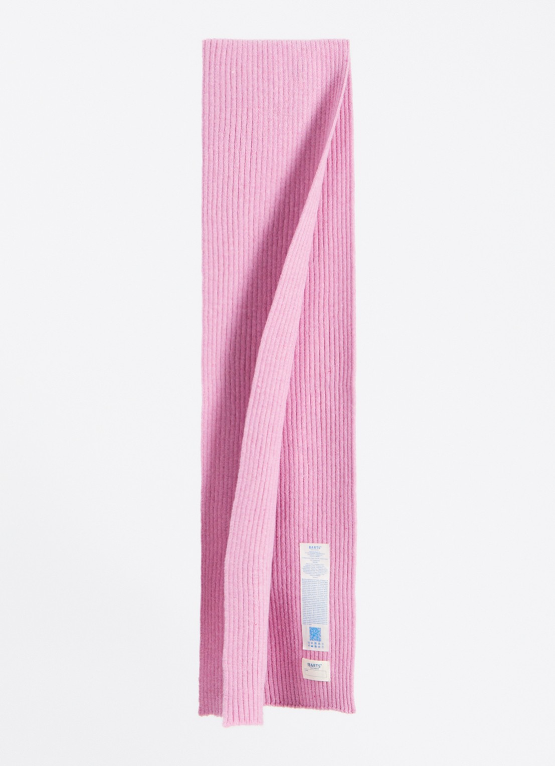 Barts Basalth ribgebreide sjaal 140 x 15 cm - detail roze