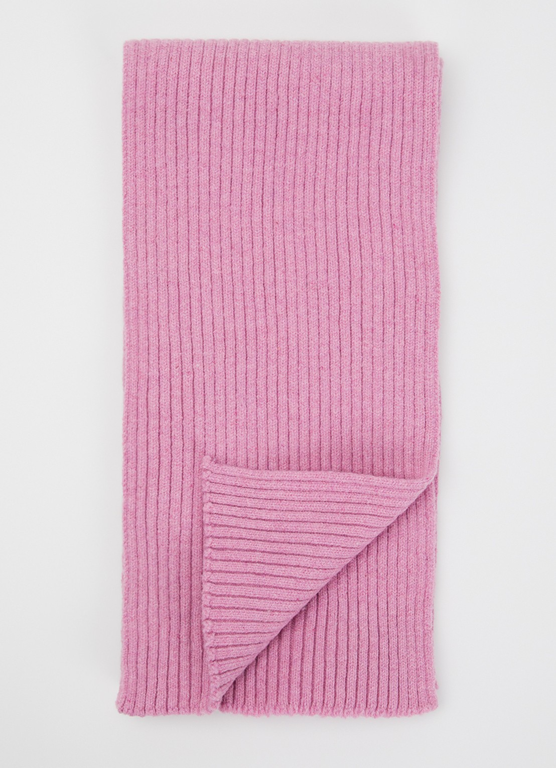 Barts Basalth ribgebreide sjaal 140 x 15 cm - voorkant 3 roze