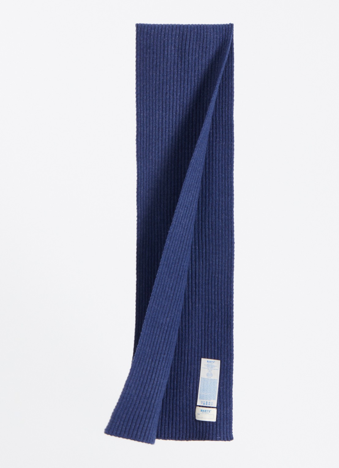 Barts Basalth ribgebreide sjaal 140 x 15 cm - detail 2 donkerblauw