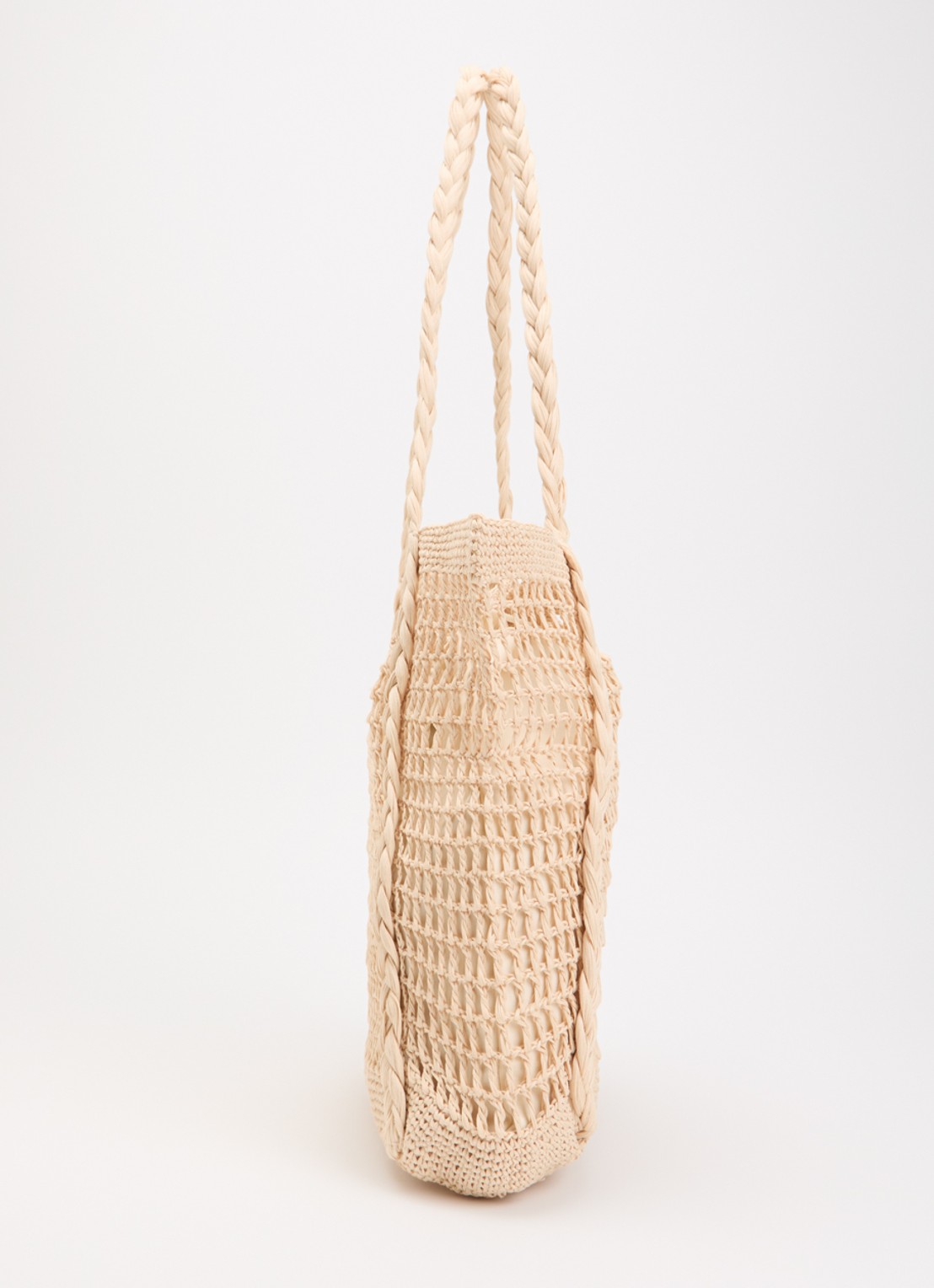 Barts Bloomzy shopper met gevlochten details - detail 2 creme