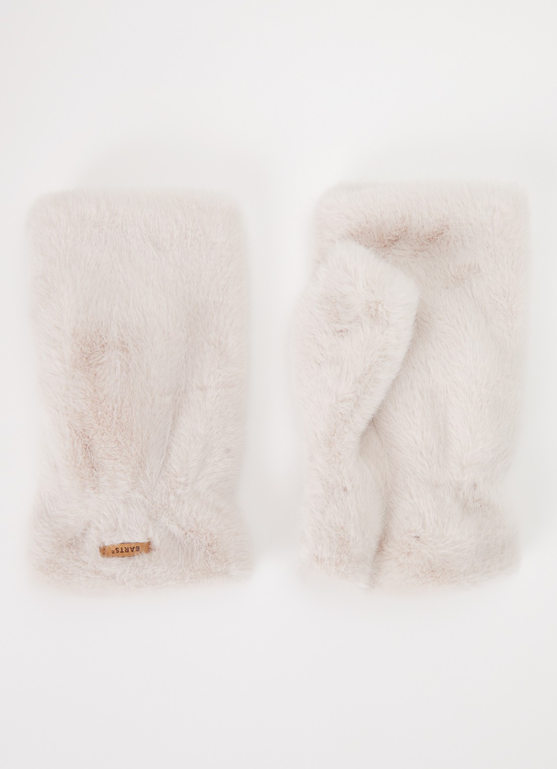 Barts Britamu handschoenen van imitatiebond  - voorkant creme