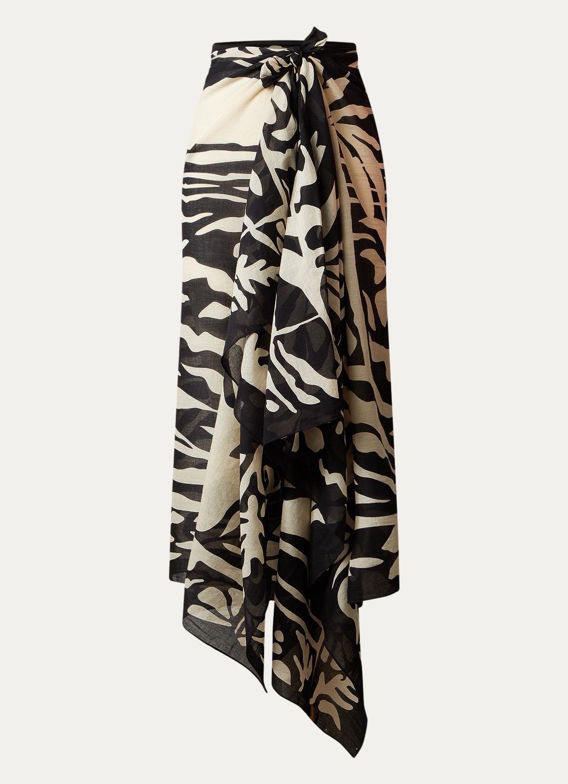 Barts Byleia sarong van katoen 200 x 100 cm  - voorkant 3 zwart