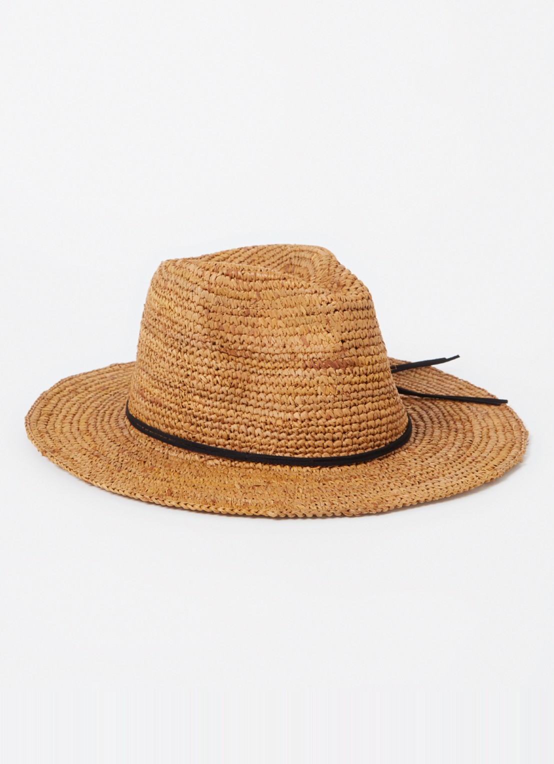 Barts Celery hoed van riet - voorkant roestbruin