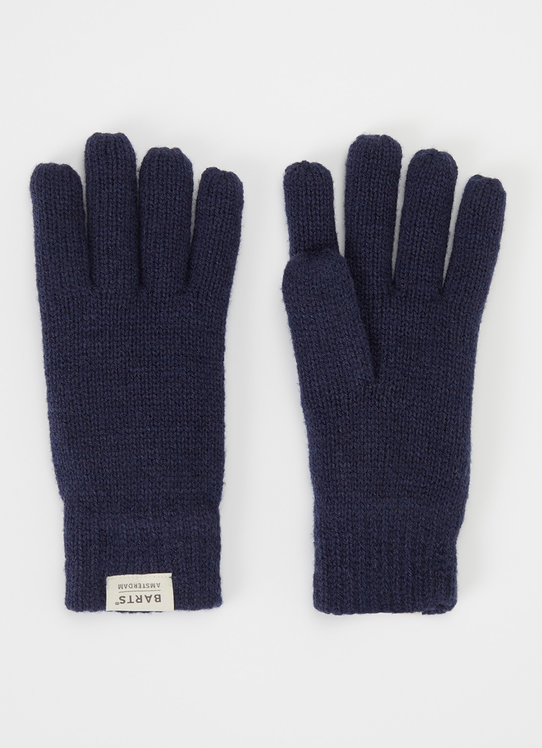 Barts Chayse fijngebreide handschoenen  - voorkant donkerblauw