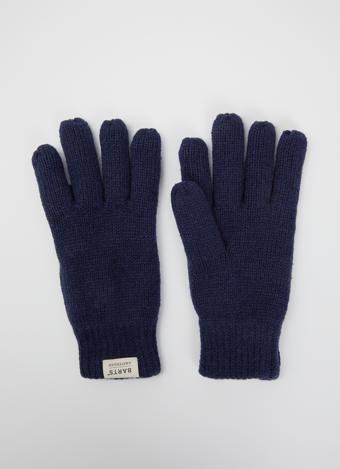 Barts Chayse fijngebreide handschoenen  - voorkant 2 donkerblauw