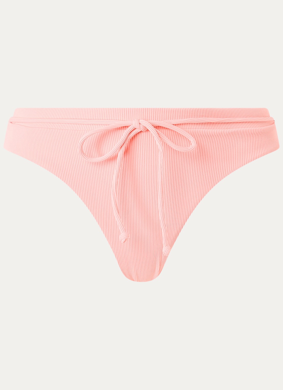 Barts Cimazy high waisted bikinislip met ribstructuur - voorkant 4 beige