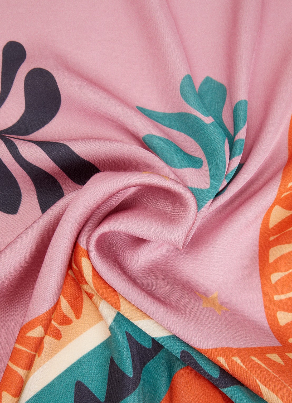 Barts Diegous sjaal met print 200 x 85 cm - detail 3 donkerroze