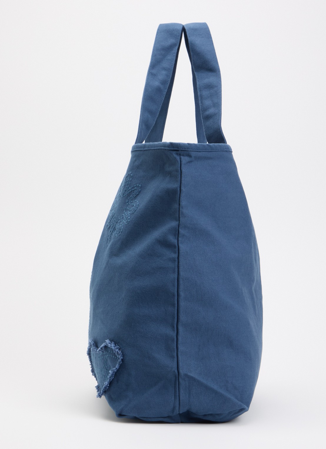 Barts Dieuw shopper van canvas - detail 4 staalblauw