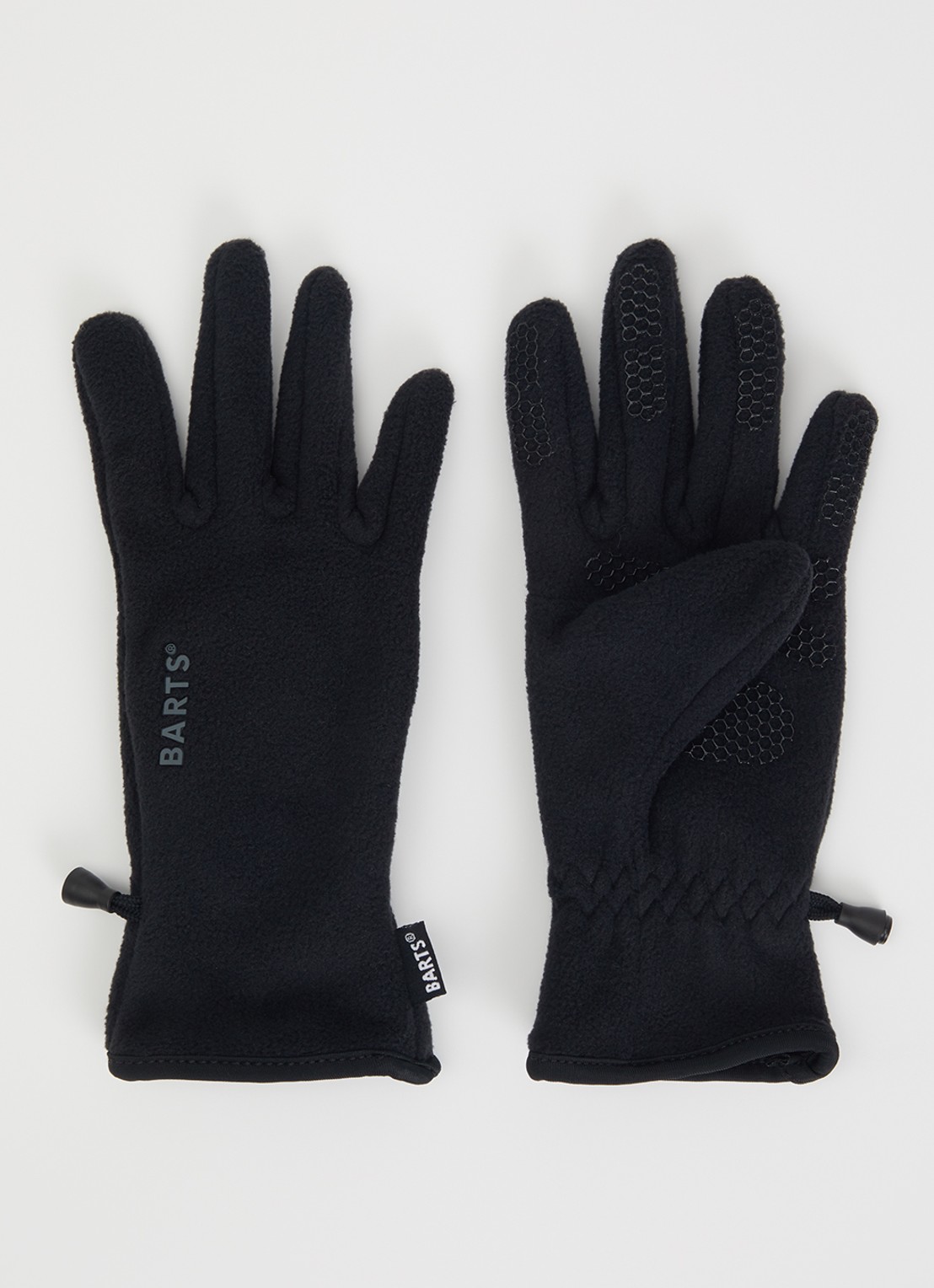 Barts Handschoenen van fleece met anti-slip - voorkant zwart