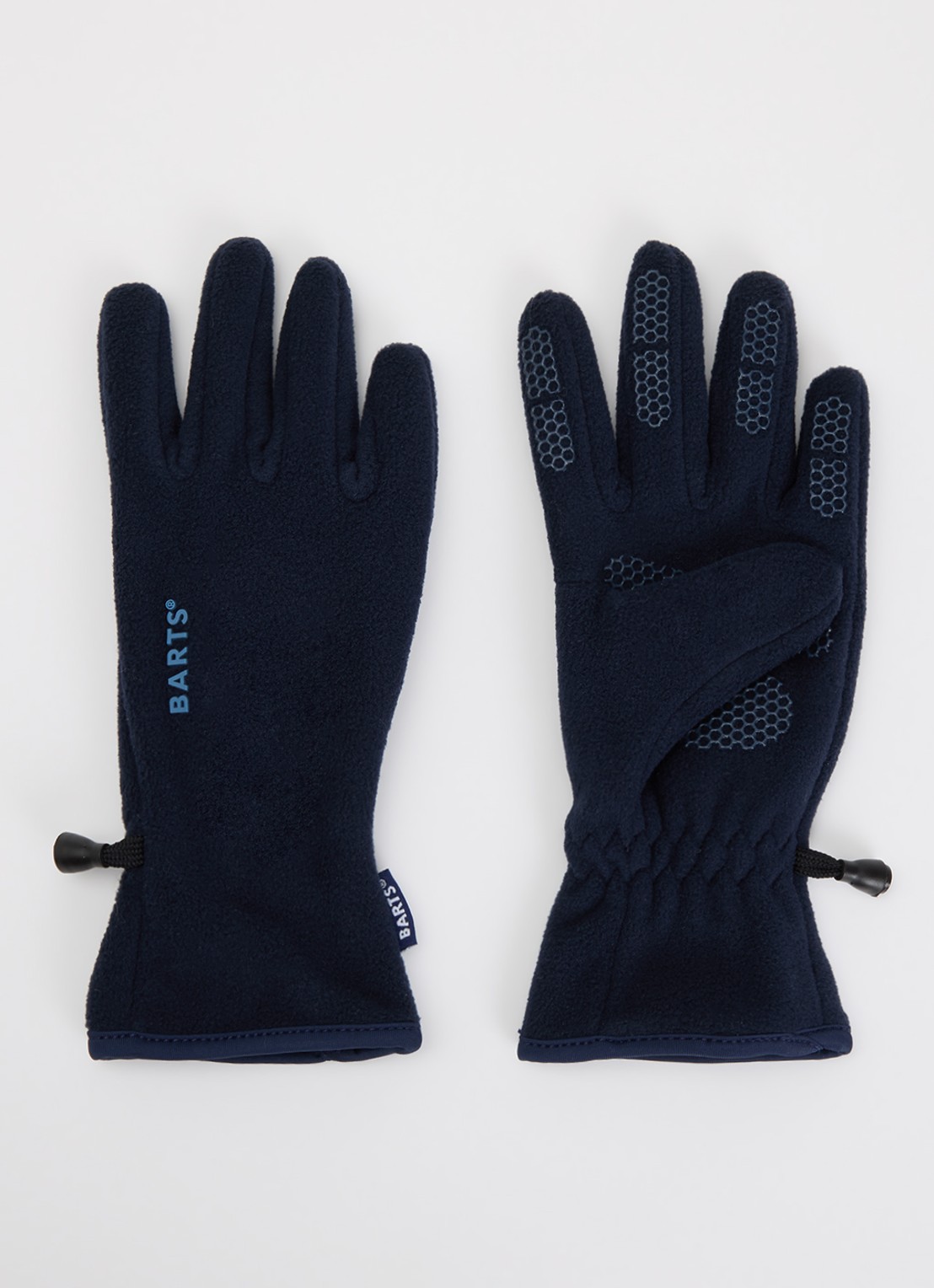 Barts Handschoenen van fleece met anti-slip - voorkant donkerblauw