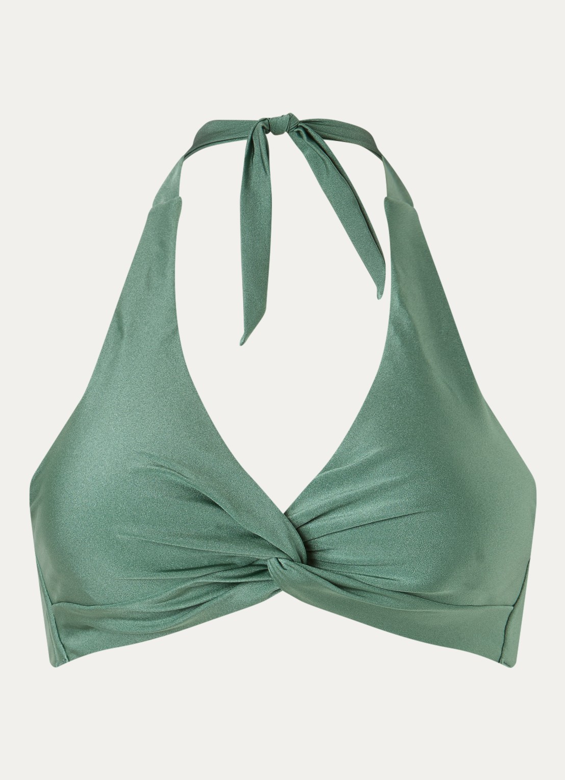 Barts Isla halter bikinitop  - voorkant olijfgroen