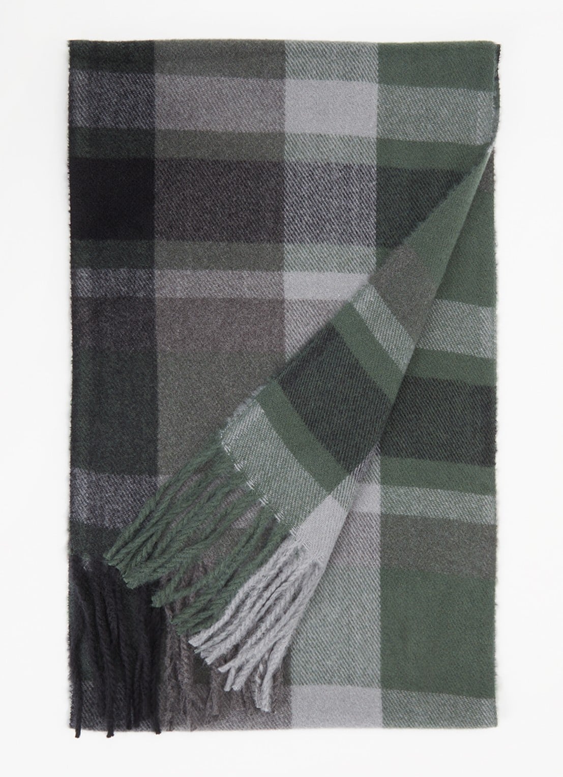 Barts Ketill fijngebreide sjaal met ruitdessin 180 x 30 cm - voorkant 3 beige