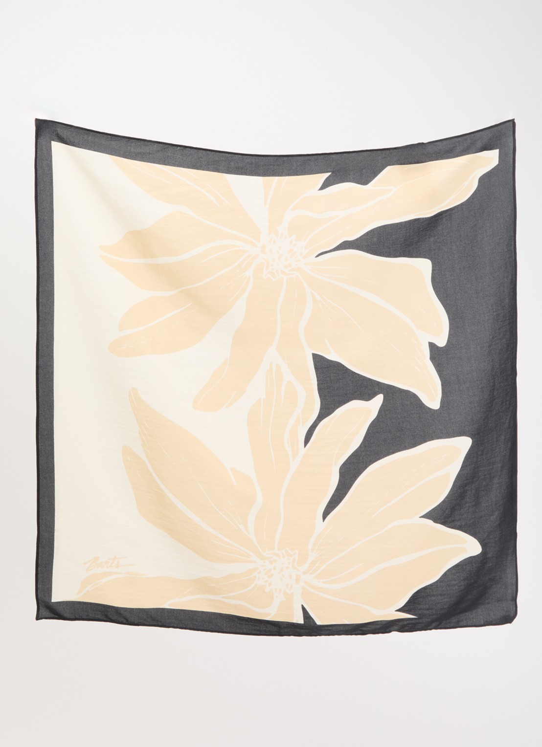 Barts Leylaf sjaal met print 62 x 62 cm - detail 2 beige