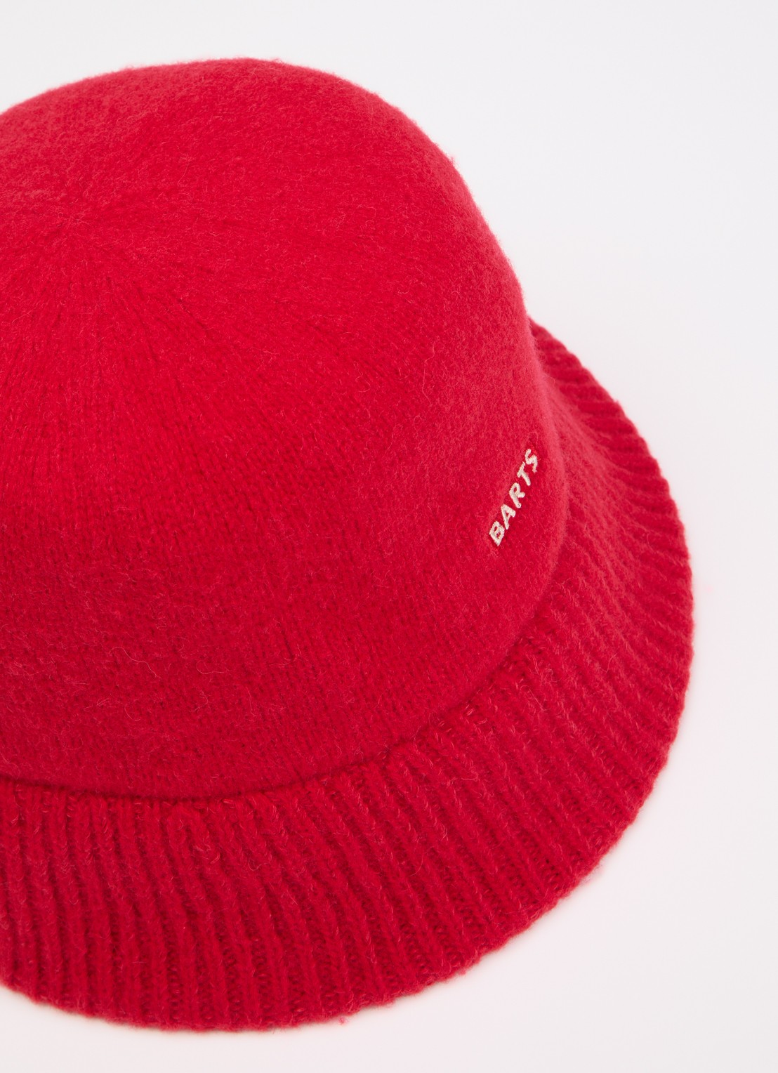 Barts Limatu bucket hoed in wolblend  - detail rood