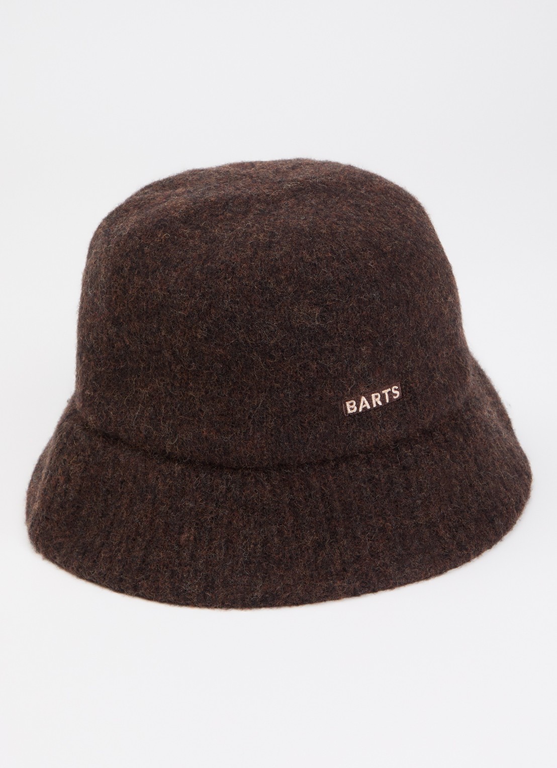 Barts Limatu bucket hoed in wolblend  - voorkant donkerbruin