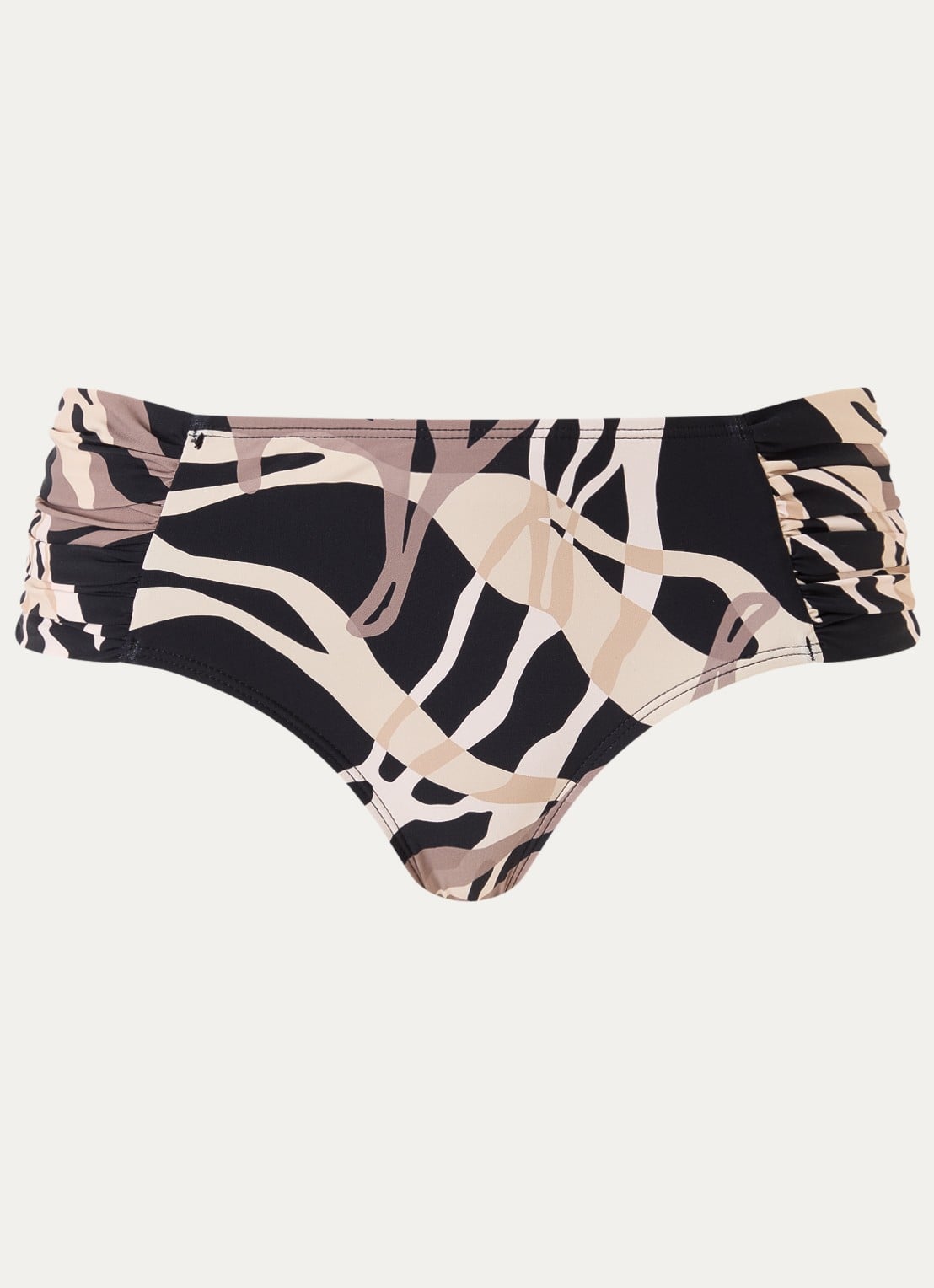 Barts Meldy hipster bikinislip met print - voorkant zwart