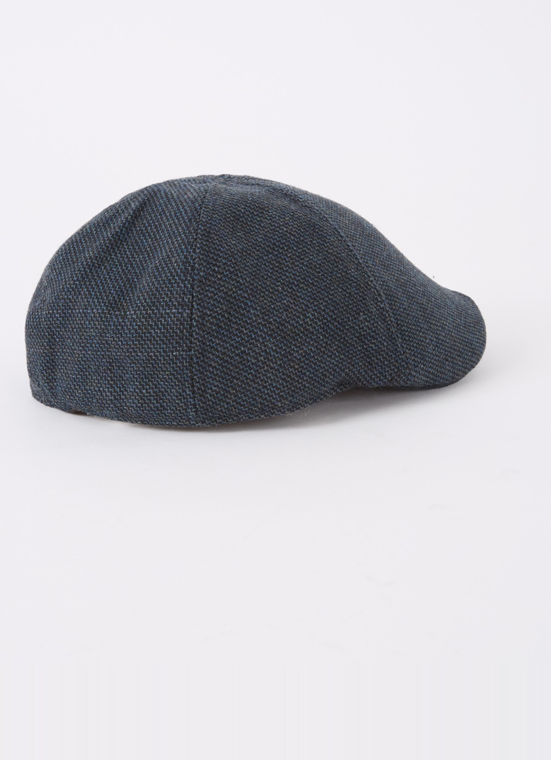 Barts Mr. Mitchell flatcap in wolblend - detail donkerblauw