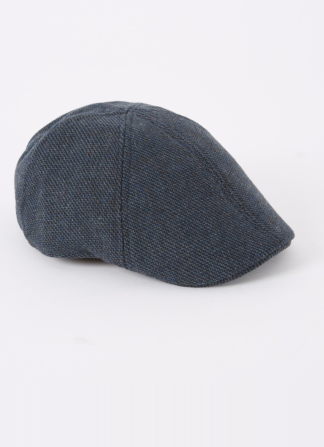 Barts Mr. Mitchell flatcap in wolblend - voorkant 2 donkerblauw