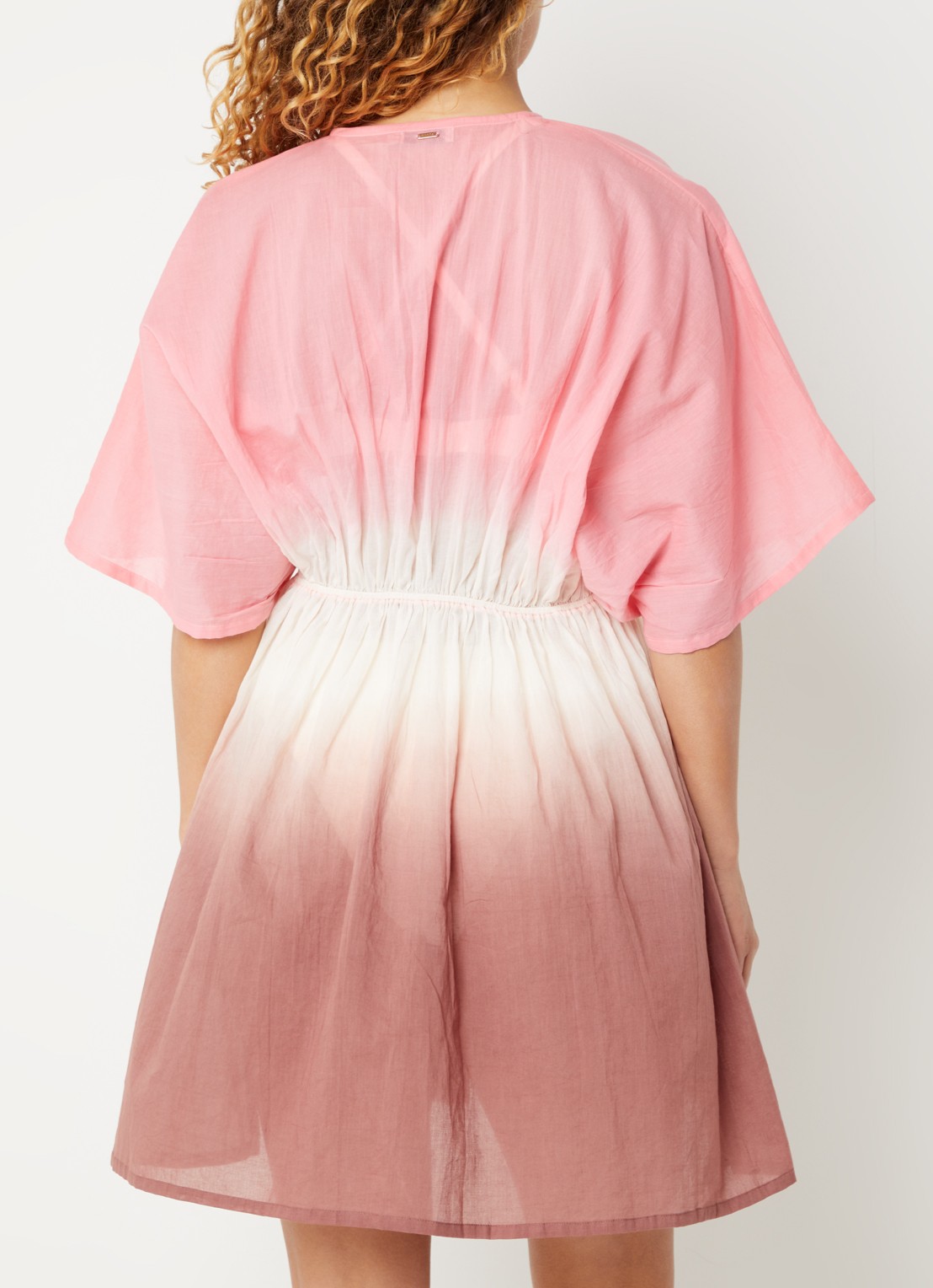 Barts Mundoly strandjurk met dip-dye dessin - achterkant roze