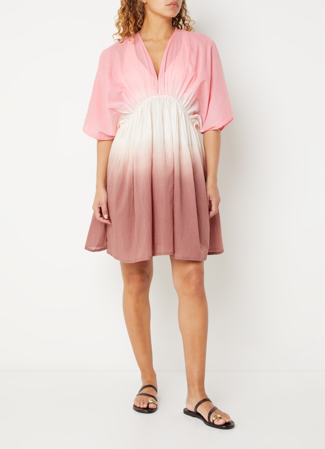 Barts Mundoly strandjurk met dip-dye dessin - voorkant 3 roze