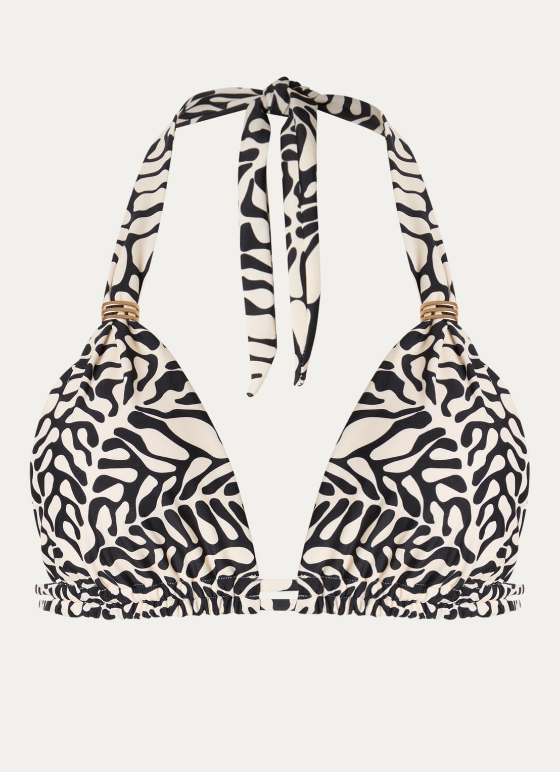 Barts Nassa halter bikinitop met uitneembare vulling - voorkant gebroken wit